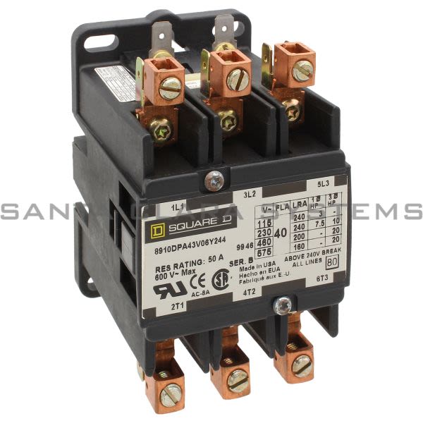 Square D 8910DPA42V02 definite purpose contactor series C 40 fla 50 a res 2 pole 