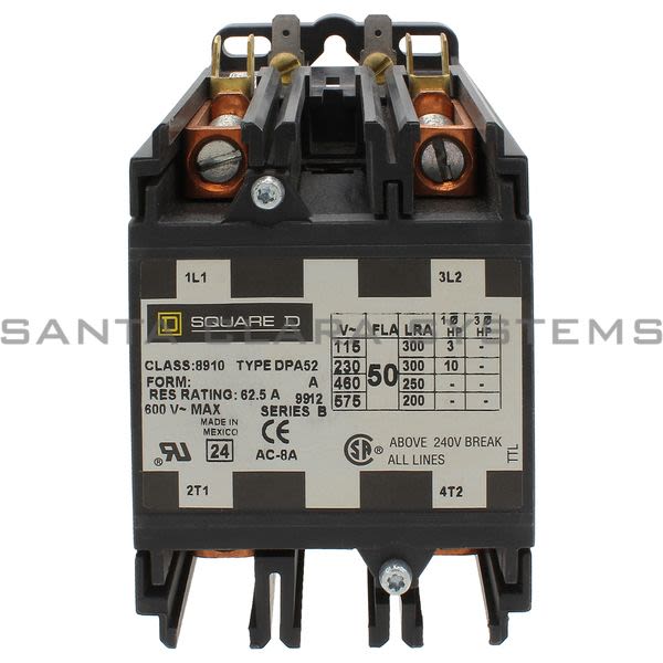 Square D 8910-DPA52V02 Definite Purpose Contactor Product Image