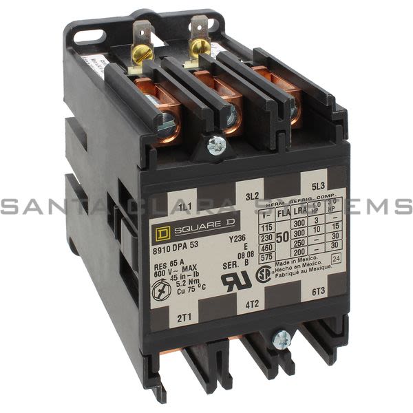 Square D 8910-DPA53V14Y236 600V Purpose Contactor Product Image