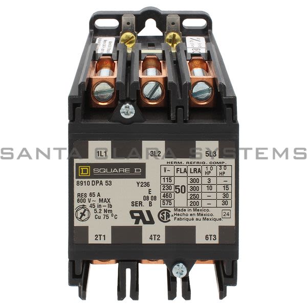Square D 8910-DPA53V14Y236 600V Purpose Contactor Product Image