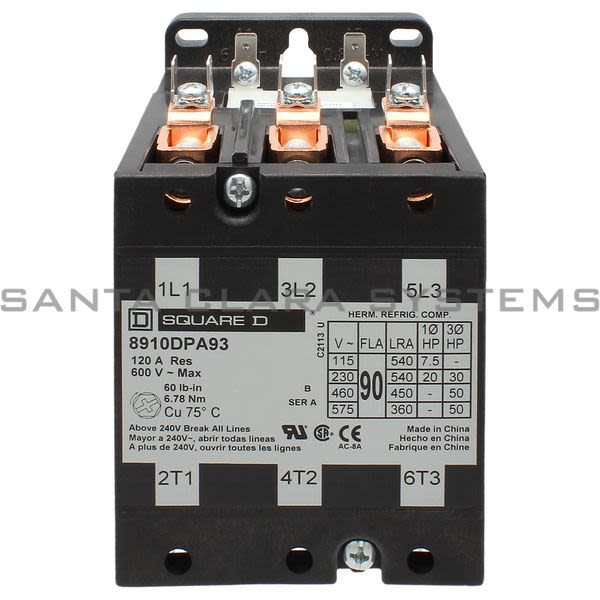Square D 8910-DPA93V09 Definite Purpose Contactor Product Image