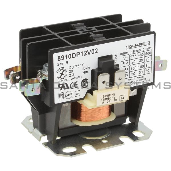 Square D 8910DP12V02 Definite Purpose Contactor Product Image
