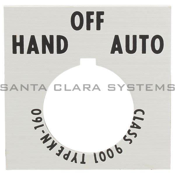 Square D 9001-KN160WP Legend Plate | Hand-Off-Auto Product Image
