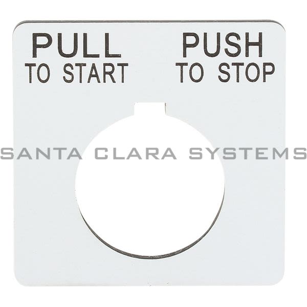 Square D 9001-KN179WP Legend Plate | Pull-to-Start Push-to-Stop Product Image