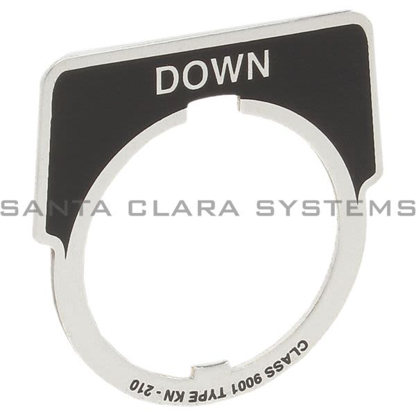 Square D 9001-KN210 Legend Plate - DOWN Product Image