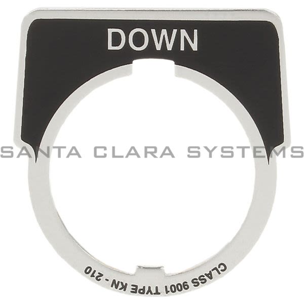 Square D 9001-KN210 Legend Plate - DOWN Product Image