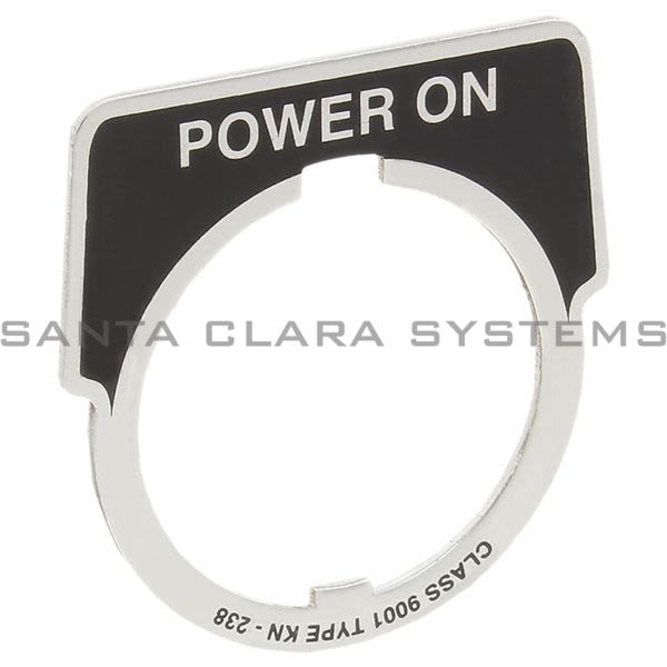 Square D 9001-KN238 Legend Plate | Power On Product Image