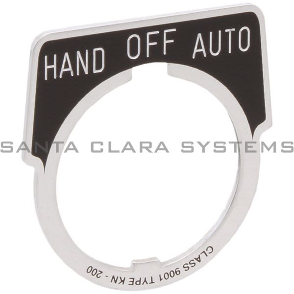 Square D 9001-KN260 Legend Plate marked HAND OFF AUTO Product Image