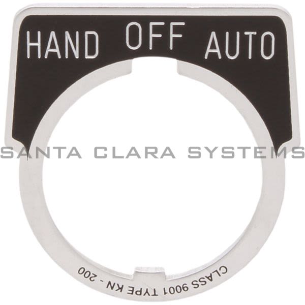 Square D 9001-KN260 Legend Plate marked HAND OFF AUTO Product Image