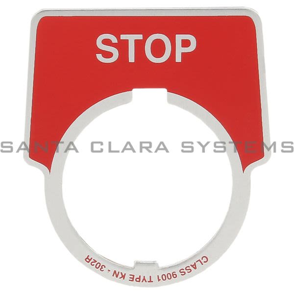 Square D 9001-KN302R Legend Plate Red | Stop Product Image