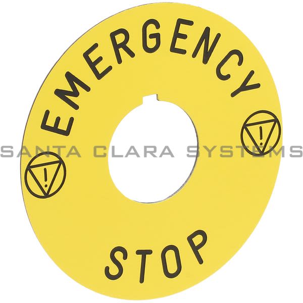 Square D 9001-KN8330 Emergency Stop Legend Plate 30mm Product Image