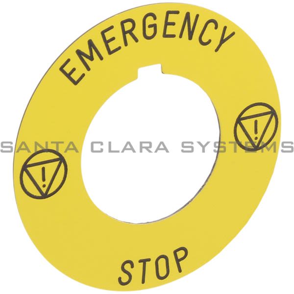 Square D 9001-KN9330 Emergency Stop Legend Plate 60mm Product Image