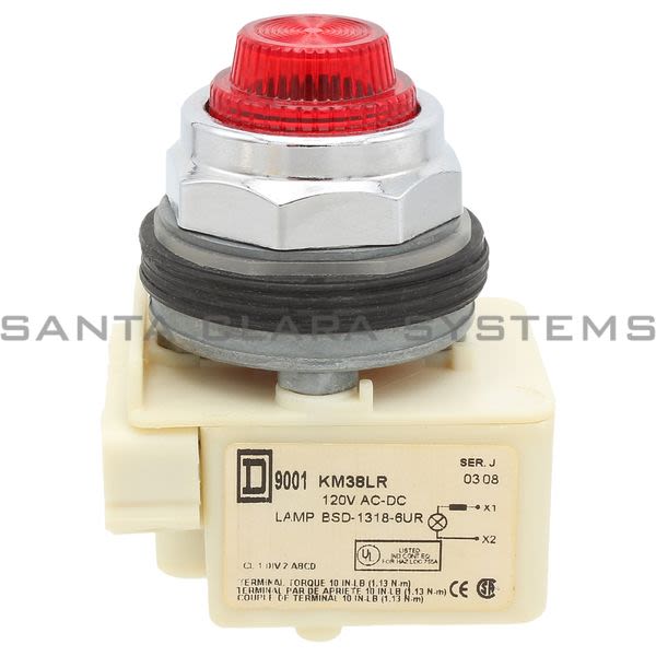 Square D 9001-KP38LRR31 Pilot Light Red Lens Product Image