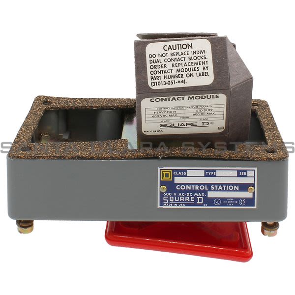 Square D 9001-P5 Palm Button Assembly Red/Stop Product Image