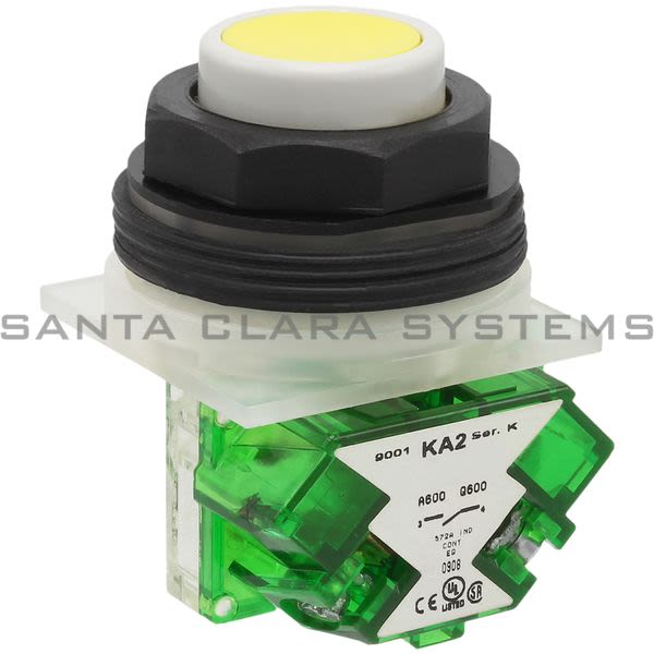 Square D 9001-SKR3YH5 PUSHBUTTON 600VAC 10AMP 30MM SK +OPTIONS Product Image
