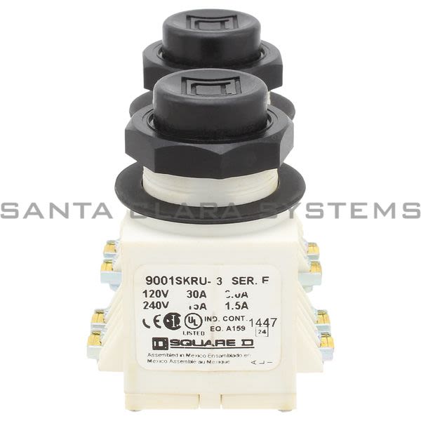 Square D 9001-SKRU3 PUSHBUTTON 600VAC 10AMP 30MM SKYP +OPTIO Product Image