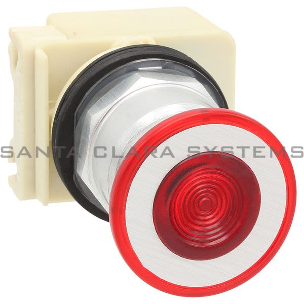 Square D 9001KR8P6R Button-Momentary Contact Push-Pull Illuminated Mushroom Head Product Image