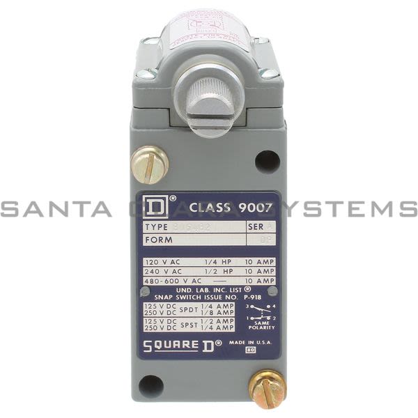 Square D 9007-BO54B2 Limit Switch 89853 Product Image