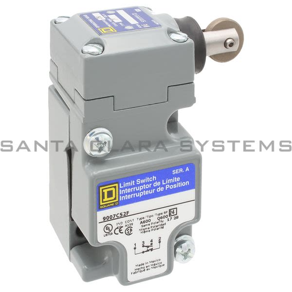 Square D 9007-C52F Limit Switch 600V 10amp Product Image