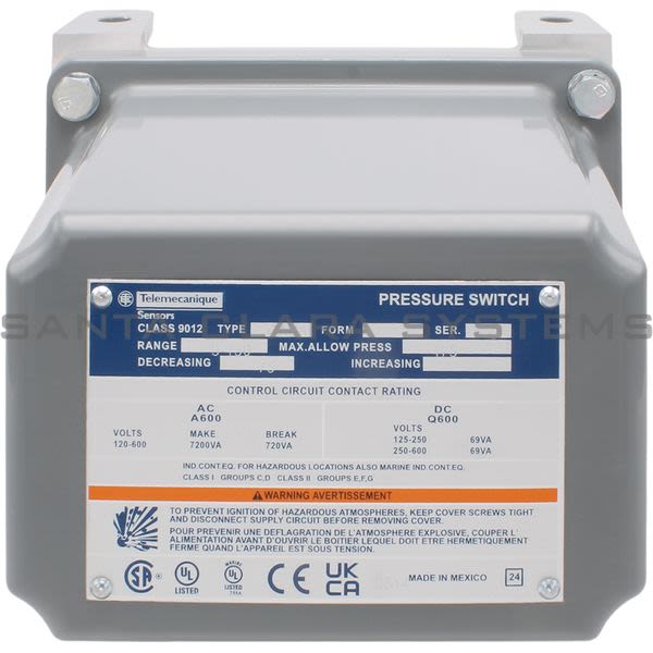 Square D 9012-GAR5 Pressure Switch Product Image