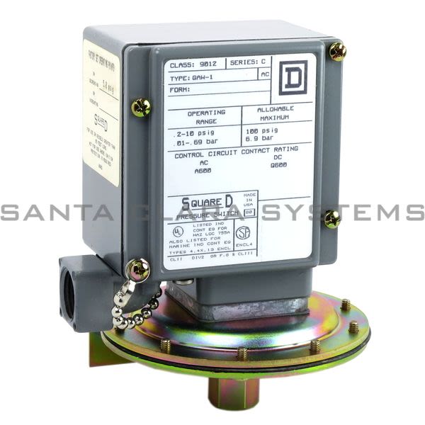 Square D 9012-GAW1 Pressure Switch Product Image