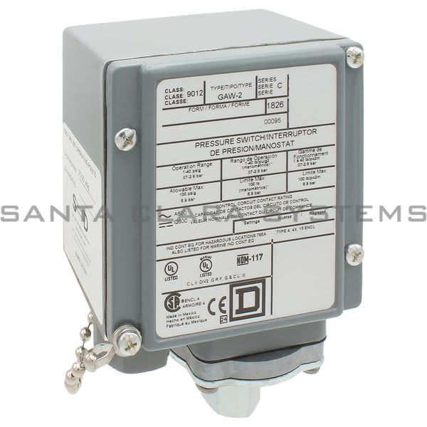 Square D 9012-GAW2 Pressure Switch Product Image