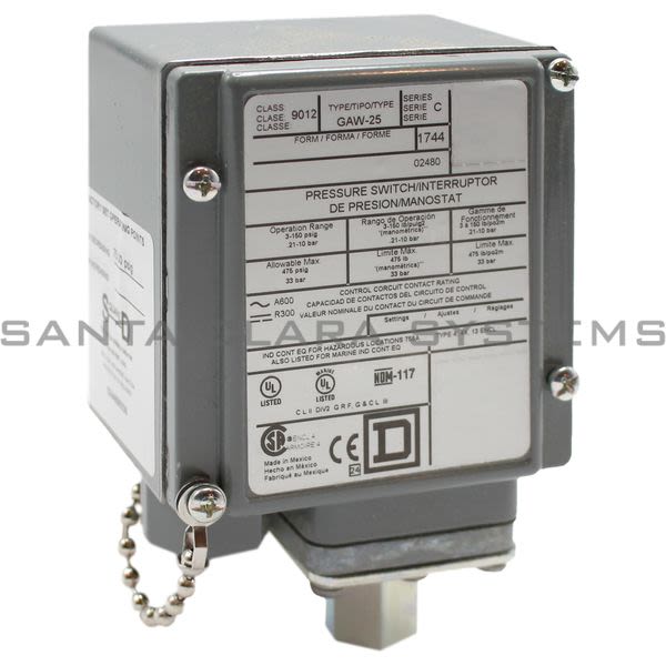 Square D 9012-GAW25 Pressure Switch Product Image