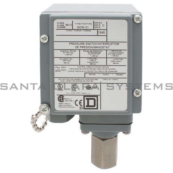 Square D 9012-GCW21 Pressure Switch Product Image
