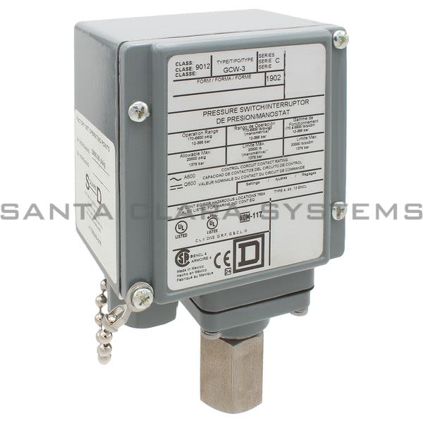 Square D 9012-GCW3 Pressure Switch Product Image