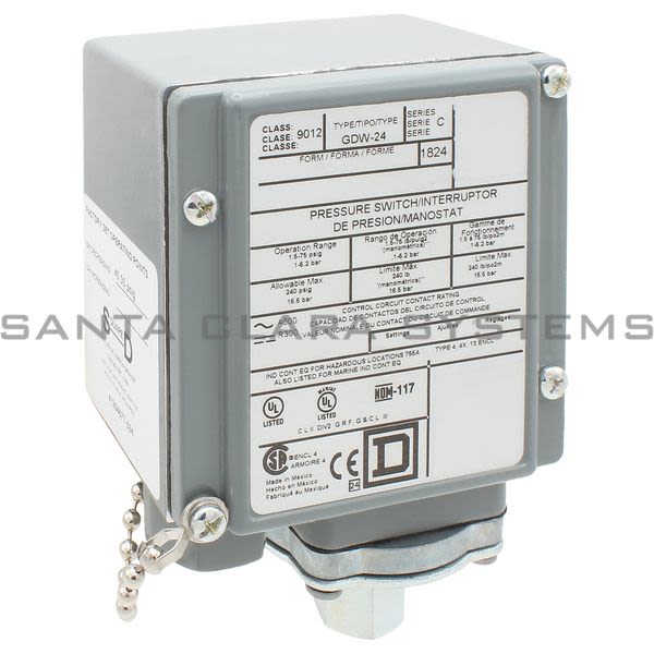 Square D 9012-GDW24 Pressure Switch Product Image