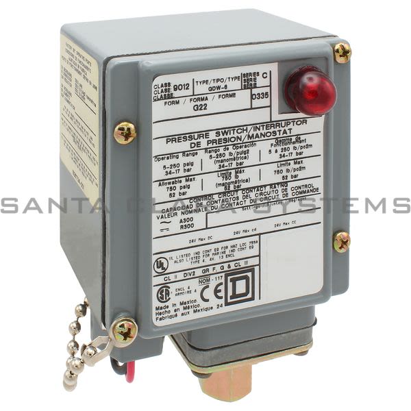 Square D 9012-GDW6 Pressure Switch Product Image