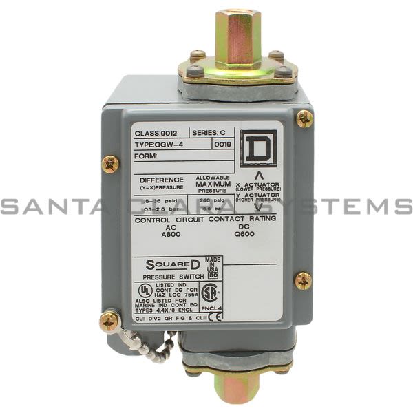 Square D 9012-GGW-4 Pressure Switch Product Image