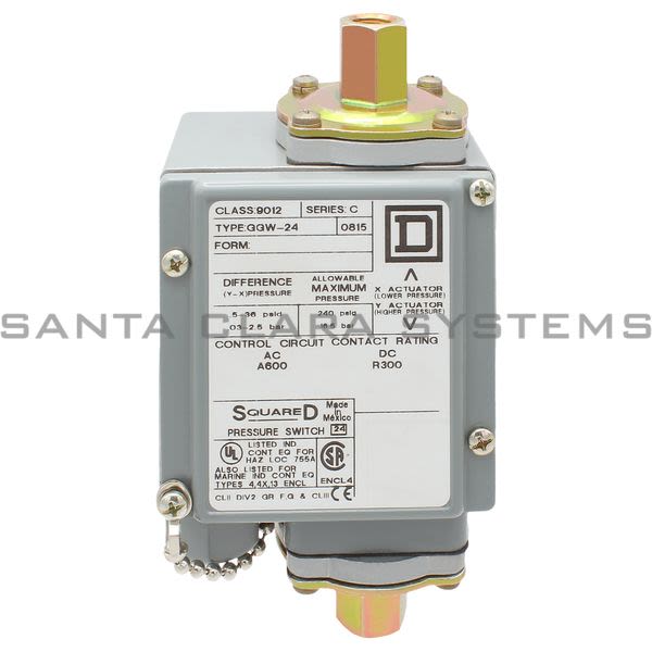 Square D 9012-GGW24 Pressure Switch Product Image