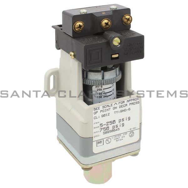 Square D 9012-GNO6 Pressure Switch Product Image