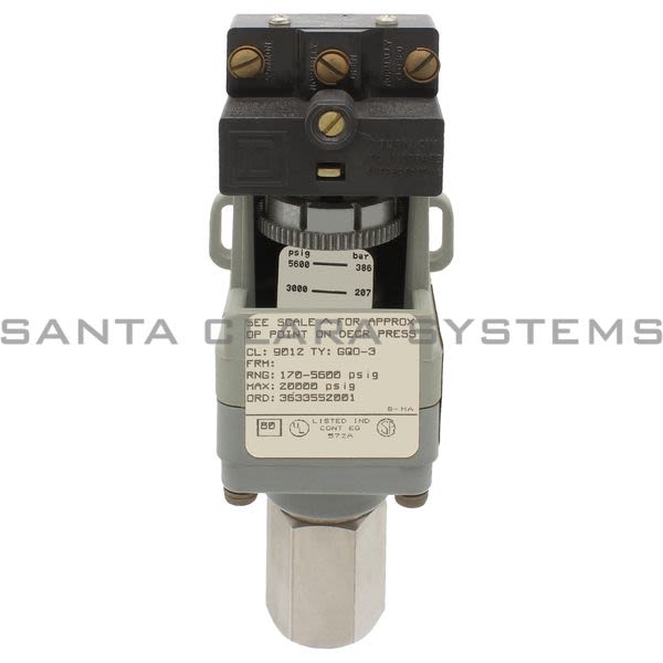 Square D 9012-GQO3 Pressure Switch Product Image