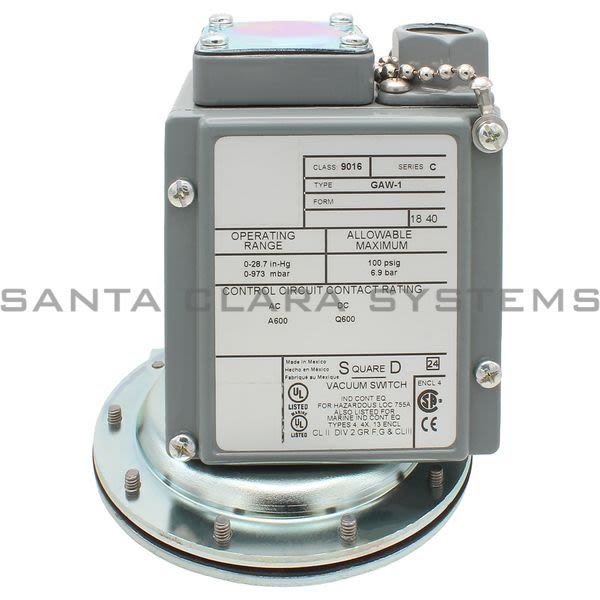 Square D 9016-GAW1 Vacuum Switch Product Image