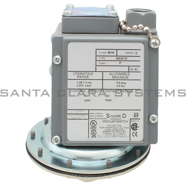 Square D 9016-GAW21 Electromechanical Vacuum Switch Diaphragm Product Image