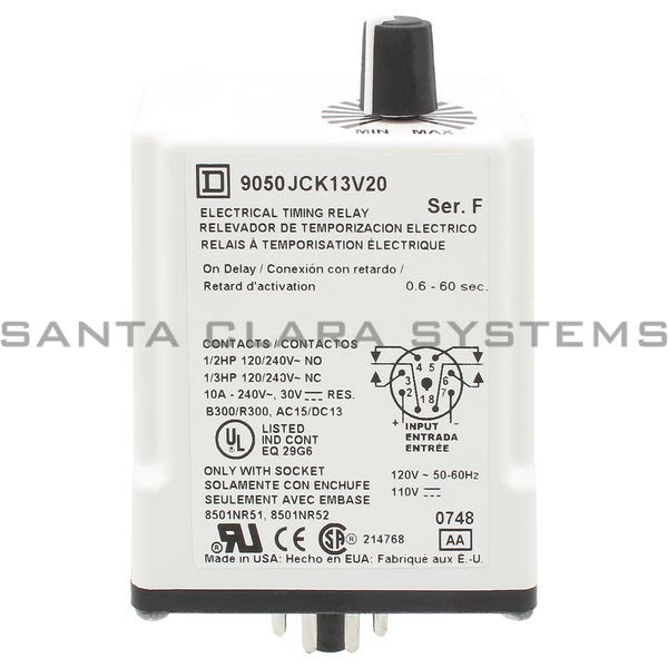 Square D 9050-JCK13V20 Timing Relay Product Image