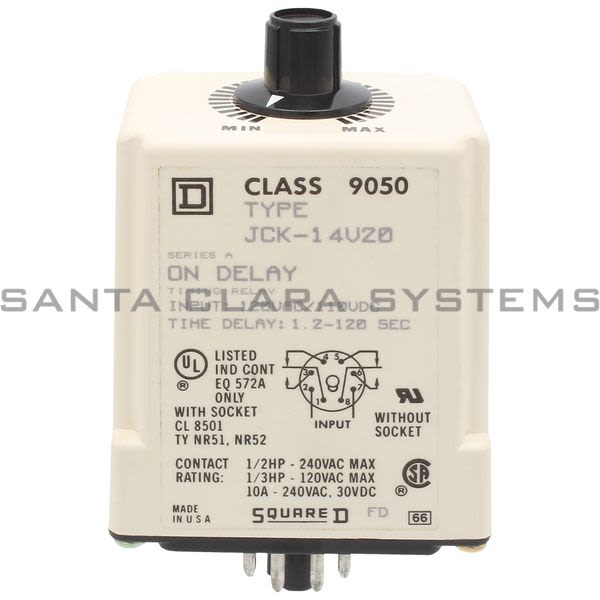 Square D 9050-JCK14V20 Time Delay Relay Product Image