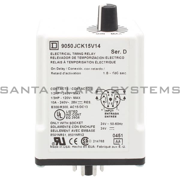 Square D 9050-JCK15V14 Timing Relay Product Image