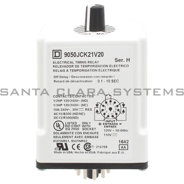 Square D 9050-JCK21V20 Timing Relay Product Image