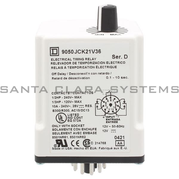 Square D 9050-JCK21V36 Timer Relay Product Image