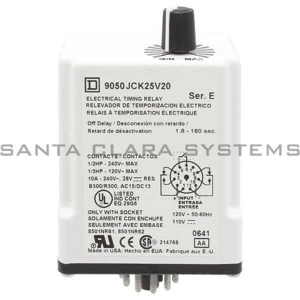 Square D 9050-JCK25V20 Timer Relay Product Image