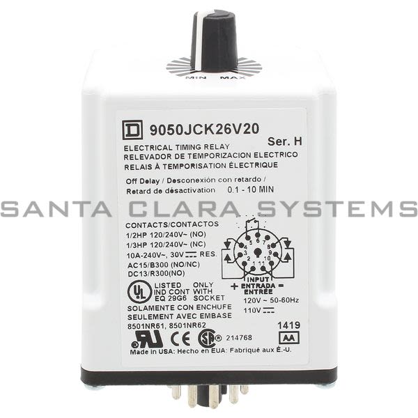 Square D 9050-JCK26V20 Time Delay Relay Product Image