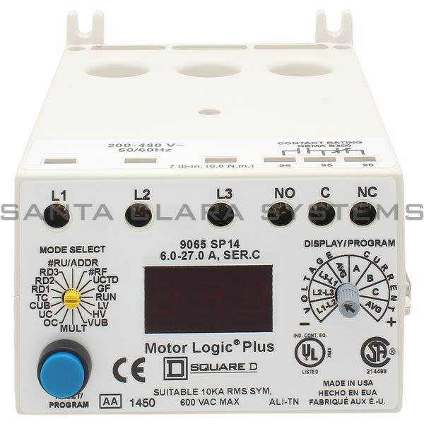 Square D 9065-SP14 Motor Logic Plus Solid State Overload Relay Product Image
