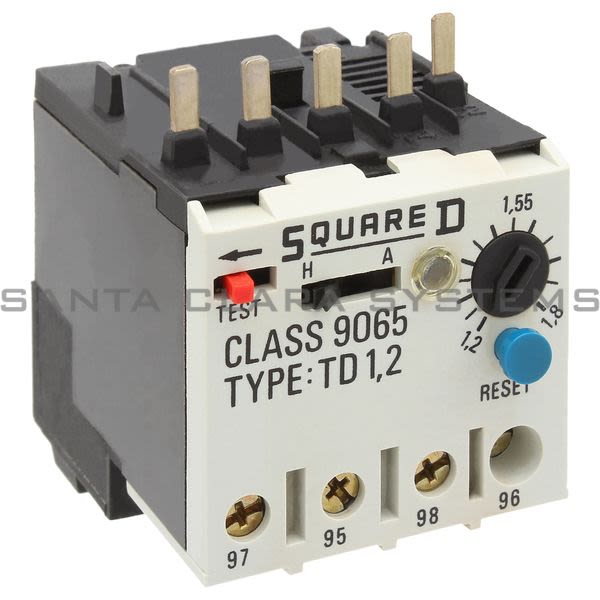 Square D 9065TD1.2 Thermal Overload Relay 1.2-1.8amp Product Image