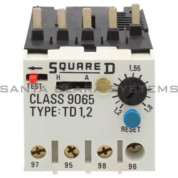 Square D 9065TD1.2 Thermal Overload Relay 1.2-1.8amp Product Image