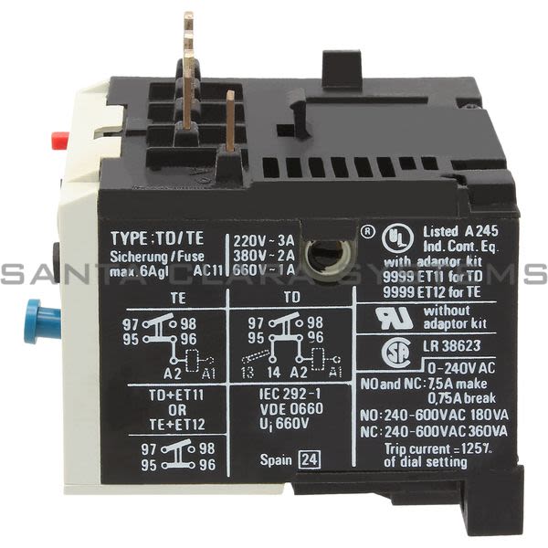Square D 9065TD1.2 Thermal Overload Relay 1.2-1.8amp Product Image