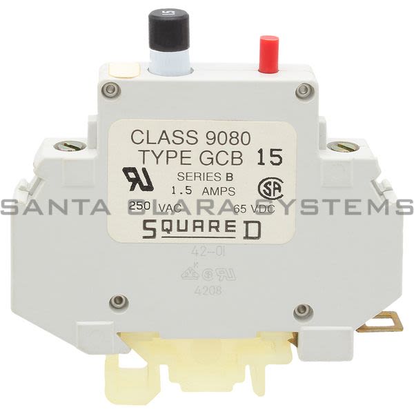 Square D 9080-GCB-15 Circuit Breaker 1.5amp 125VAC/65VDC DIN Rail MT Product Image