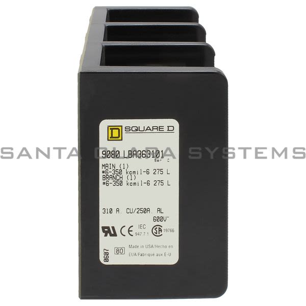 Square D 9080-LBA363101  Power Distribution Block Product Image